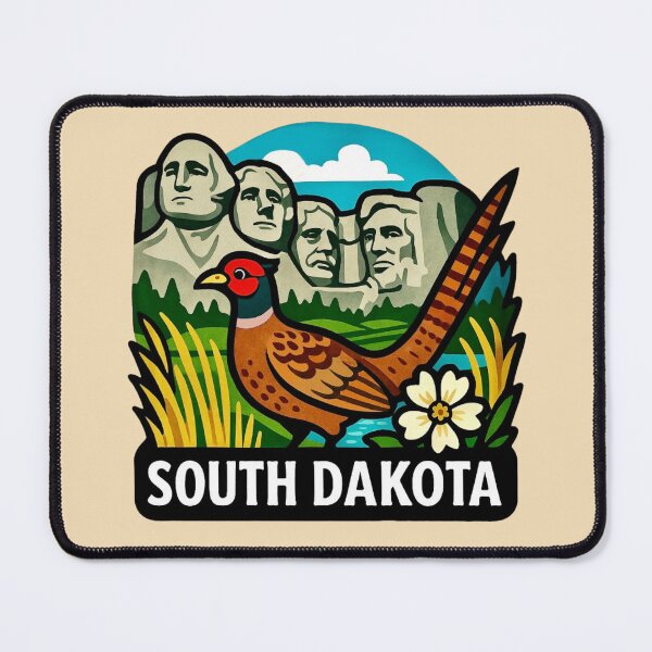 Item preview, South Dakota USA - Mount Rushmore, Pheasant & Prairie Beauty designed and sold by Myra365Art.
