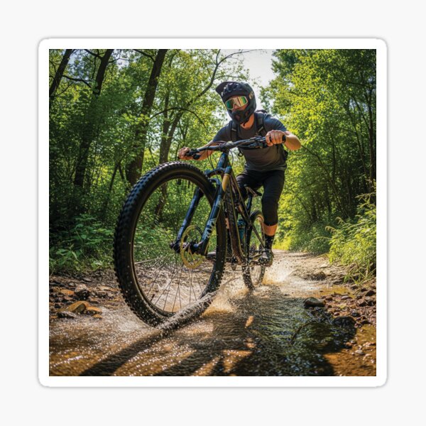 Item preview, Traversée d'une rivière peu profonde. designed and sold by Hinson MTB Visuals.