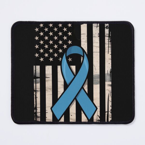 Item preview, USA Flag Light Blue Ribbon Products Hydrocephalus Awareness designed and sold by ConceptualVibes.