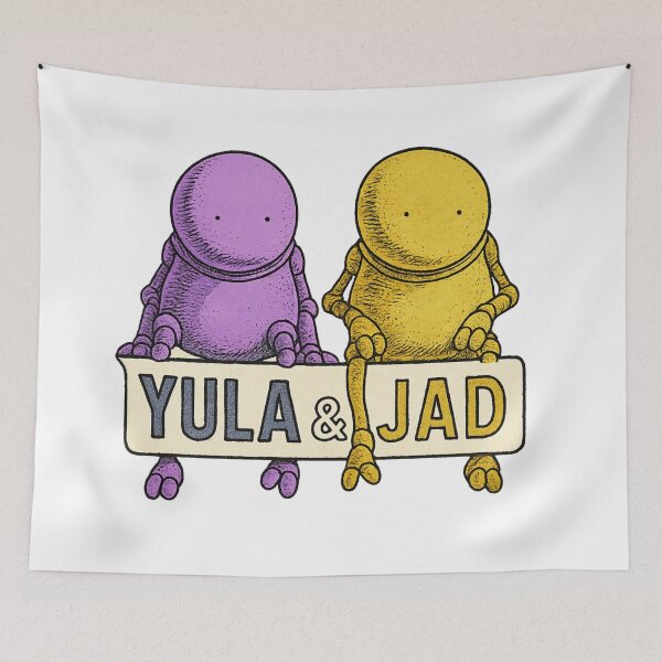 Item preview, Yula & Jad – Retro Sci-Fi  designed and sold by Where Troubles Melt Like Lemon Drops.