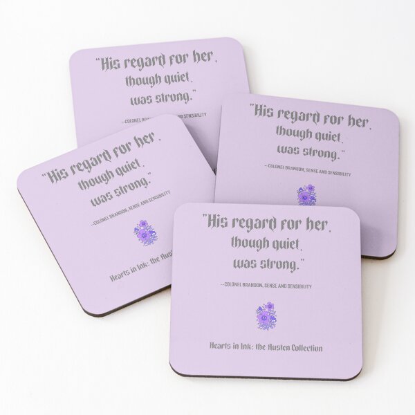Item preview, His Quiet Regard – Colonel Brandon Quote | Sense and Sensibility | Primrose Edition designed and sold by Novel Works Studio.