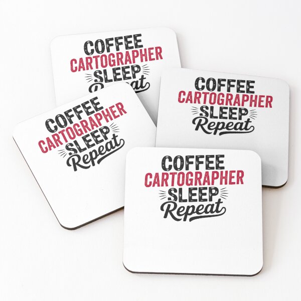Item preview, Coffee Cartographer Sleep Repeat - Funny Cartographer Lover designed and sold by Watsonarts.