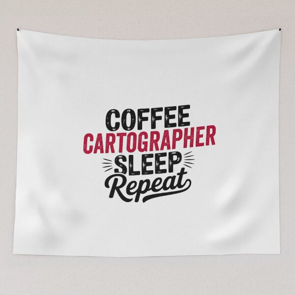 Item preview, Coffee Cartographer Sleep Repeat - Funny Cartographer Lover designed and sold by Watsonarts.