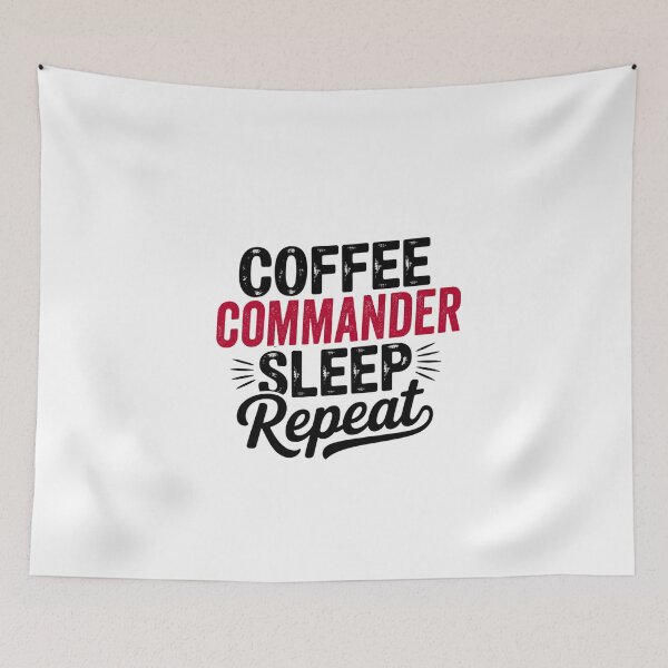 Item preview, Coffee Commander Sleep Repeat - Funny Commander Lover designed and sold by Watsonarts.