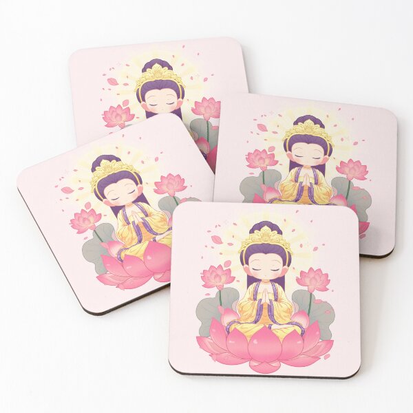 Item preview, Avalokitesvara Guanyin Bodhisattva sits on a lotus flower designed and sold by sftz.