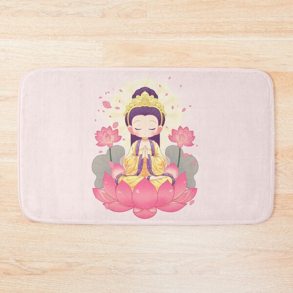 Item preview, Avalokitesvara Guanyin Bodhisattva sits on a lotus flower designed and sold by sftz.