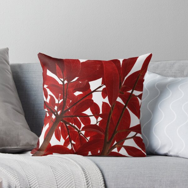 Item preview, Motif de feuillage d'automne rouge stylisé sur fond transparent designed and sold by optimusprime39.