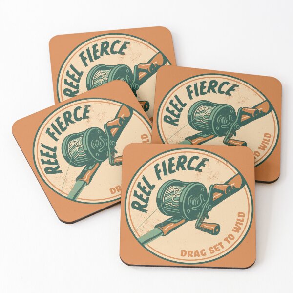 Item preview, “Reel Fierce – Drag Set to Wild” Vintage Angler Graphic designed and sold by Fierce Wave Supply Co..