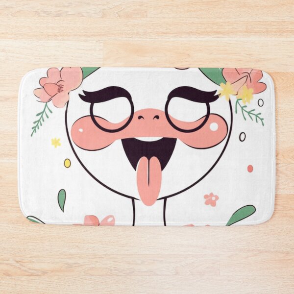 Item preview, Funny Flower Frog Face Cartoon Illustration designed and sold by PaintbrushPlace.