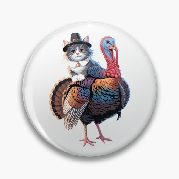 Item preview, Thanksgiving Cat Pilgrim Thanksgiving Turkey designed and sold by brynatshop.