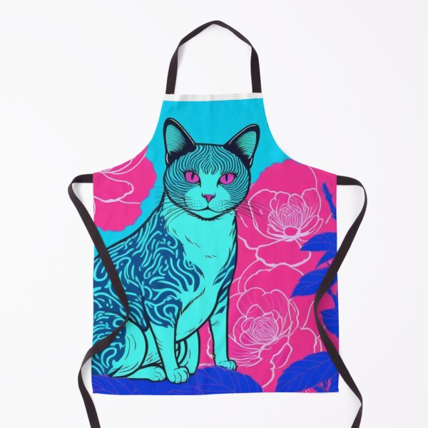 Item preview, Light Blue Cat with Traditional Japanese Pattern designed and sold by LEO'S CREATURE れおずくりーちゃー.