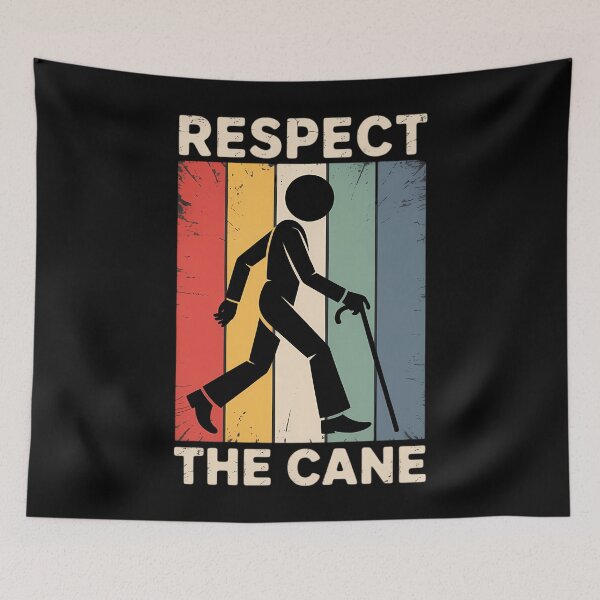 Item preview, Respect The Cane, Walking Cane, Walking Stick Fitness Walker designed and sold by brynatshop.