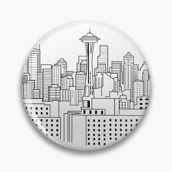Item preview, Seattle skyline art designed and sold by Digital4youLk.