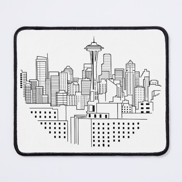 Artikelvorschau, Seattle Skyline Kunst entworfen und verkauft von Digital4youLk.