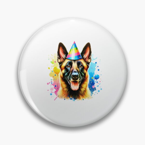 Item preview, Watercolor Belgian Malinois Birthday designed and sold by TheAnimalZ00.