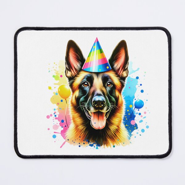 Item preview, Watercolor Belgian Malinois Birthday designed and sold by TheAnimalZ00.