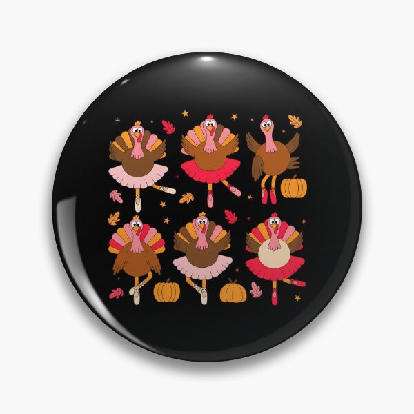 Item preview, Autumn Ballerinas Dancing Cute Turkey Thanksgiving designed and sold by brynatshop.