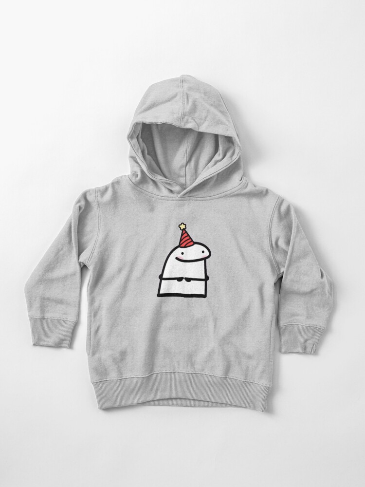 Thumbnail 1 of 5, Toddler Pullover Hoodie, Green Happy Purp in Party Hat – Cute Cartoon Celebration designed and sold by Heavenly-Cloudz.