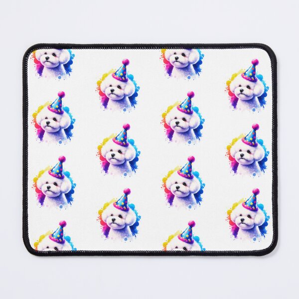 Item preview, Watercolor Bichon Frise Wearing A Birthday Hat designed and sold by TheAnimalZ00.