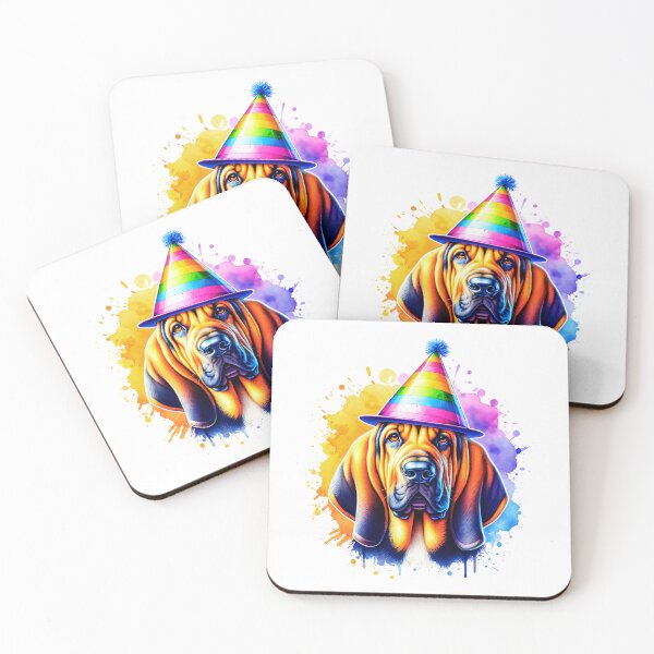 Artikelvorschau, Aquarell Bloodhound Geburtstag entworfen und verkauft von TheAnimalZ00.