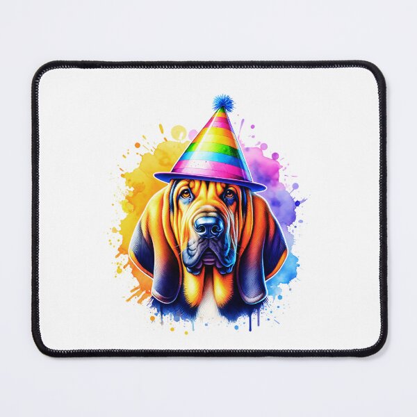 Artikelvorschau, Aquarell Bloodhound Geburtstag entworfen und verkauft von TheAnimalZ00.