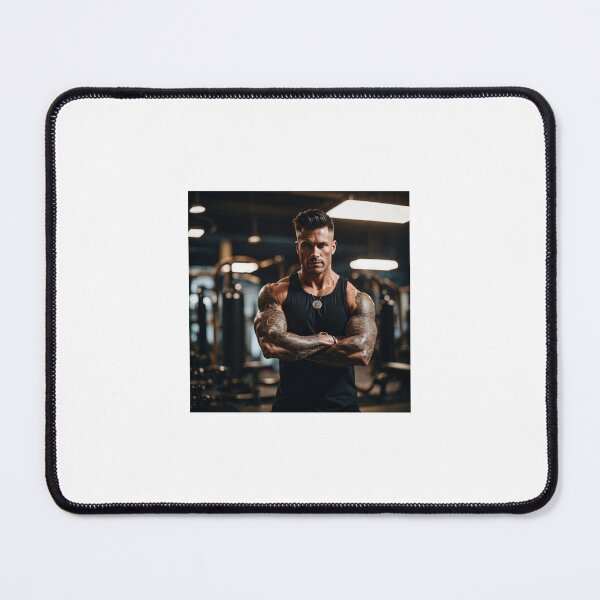 Item preview, A muscular and tattooed man at a boxing gym in a tank top designed and sold by Rodney Milner.