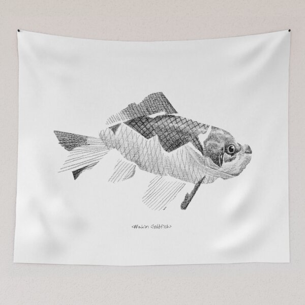 Item preview, Wakin Goldfish – Geometric Fish Illustration Poster designed and sold by VincentFactory.
