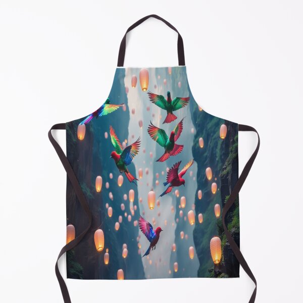 Item preview, Iridescent Birds Spiraling Through Mystical Canyon Lanterns designed and sold by Max Store.