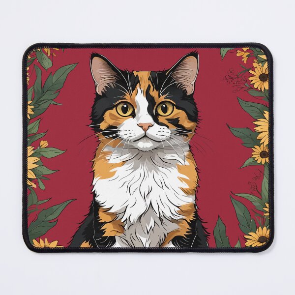 Item preview, Maryland Calico Cat And Black Eyed Susan Flowers 4 designed and sold by taiche.