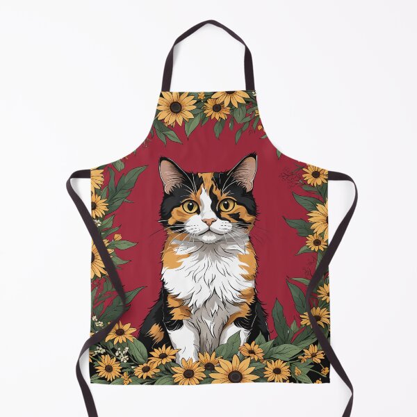 Item preview, Maryland Calico Cat And Black Eyed Susan Flowers 4 designed and sold by taiche.