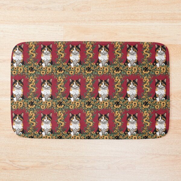 Item preview, Maryland Calico Cat And Black Eyed Susan Flowers 4 designed and sold by taiche.