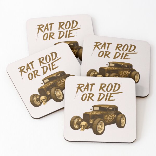 Item preview, Rat Rod Vintage Hot Rod Graphic "Rat Rod or Die" designed and sold by Friends Custom Creations.