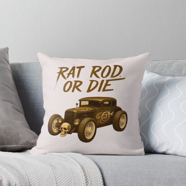 Item preview, Rat Rod Vintage Hot Rod Graphic "Rat Rod or Die" designed and sold by Friends Custom Creations.