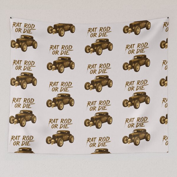 Item preview, Rat Rod Vintage Hot Rod Graphic "Rat Rod or Die" designed and sold by Friends Custom Creations.