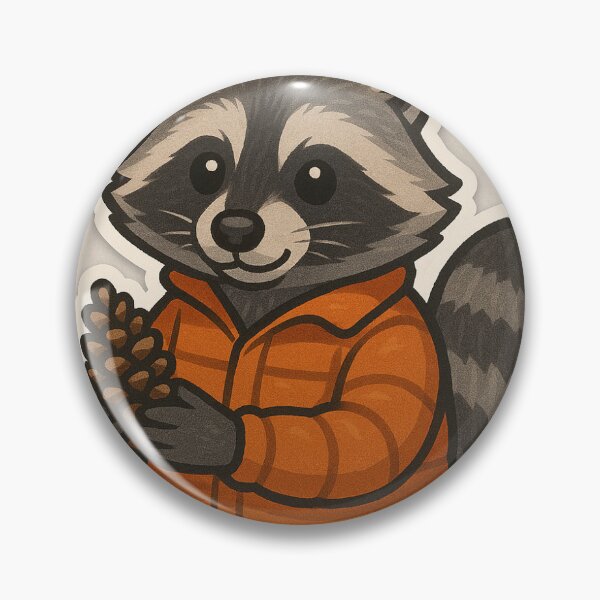 Item preview, Raccoon and Pinecone designed and sold by vanillamarker.