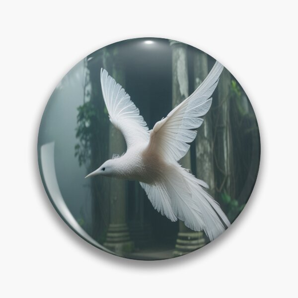 Item preview, Ghostly White Bird in Ancient Temple Ruins designed and sold by Max Store.