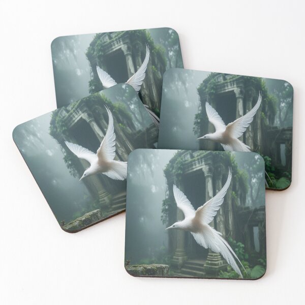 Item preview, Ghostly White Bird in Ancient Temple Ruins designed and sold by Max Store.