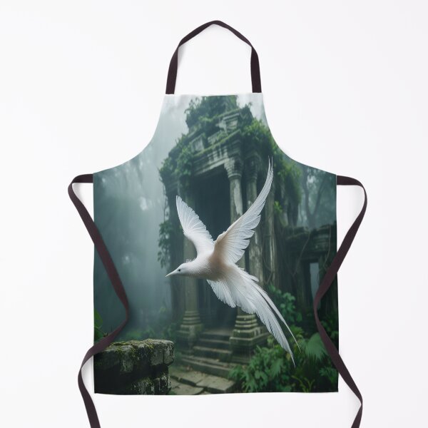 Item preview, Ghostly White Bird in Ancient Temple Ruins designed and sold by Max Store.