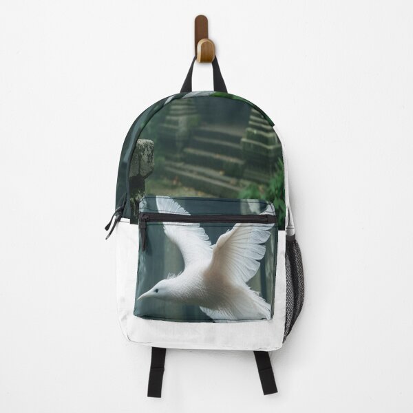 Item preview, Ghostly White Bird in Ancient Temple Ruins designed and sold by Max Store.