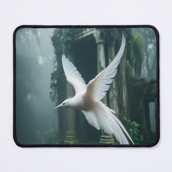 Item preview, Ghostly White Bird in Ancient Temple Ruins designed and sold by Max Store.