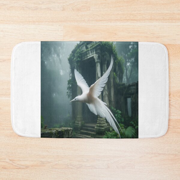 Item preview, Ghostly White Bird in Ancient Temple Ruins designed and sold by Max Store.