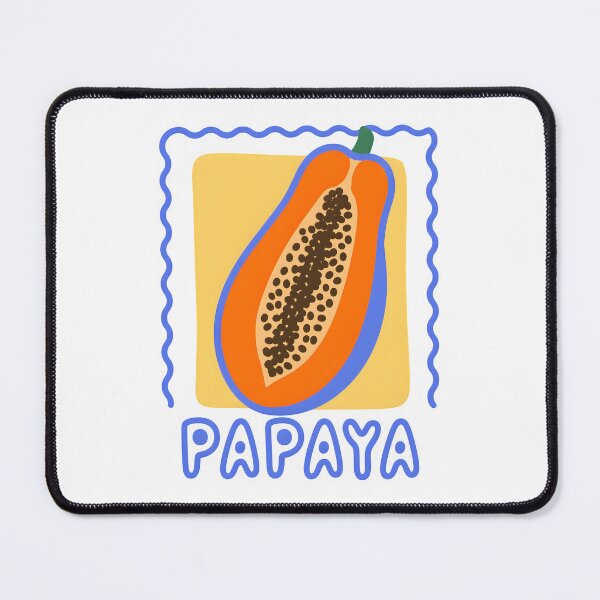 Item preview, Colorful Halved Papaya – Bold Tropical Fruit Illustration designed and sold by Snifferius.