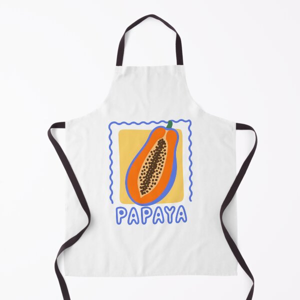 Item preview, Colorful Halved Papaya – Bold Tropical Fruit Illustration designed and sold by Snifferius.