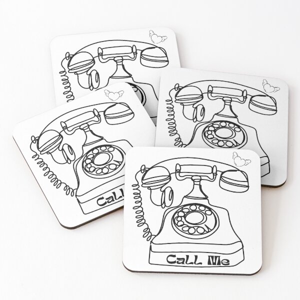 Item preview, Call Me – Retro Phone Minimal Design designed and sold by hayashimei.