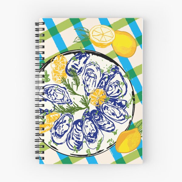 Item preview, Oysters on Plate with Lemon – Coastal Checkered designed and sold by MaiZephyr.