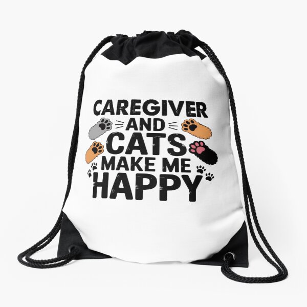 Item preview, Caregiver And Cats Make Me Happy - Funny Caregiver Cats Lover designed and sold by Oussinc.