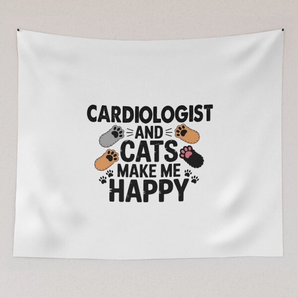 Item preview, Cardiologist And Cats Make Me Happy - Funny Cardiologist Cats Lover designed and sold by Oussinc.