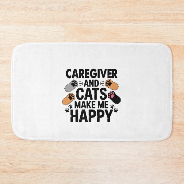 Item preview, Caregiver And Cats Make Me Happy - Funny Caregiver Cats Lover designed and sold by Oussinc.