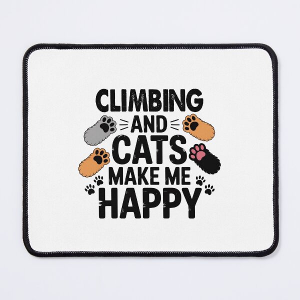 Item preview, Climbing And Cats Make Me Happy - Funny Climbing Cats Lover designed and sold by Oussinc.