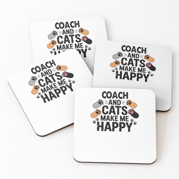 Item preview, Coach And Cats Make Me Happy - Funny Coach Cats Lover designed and sold by Oussinc.